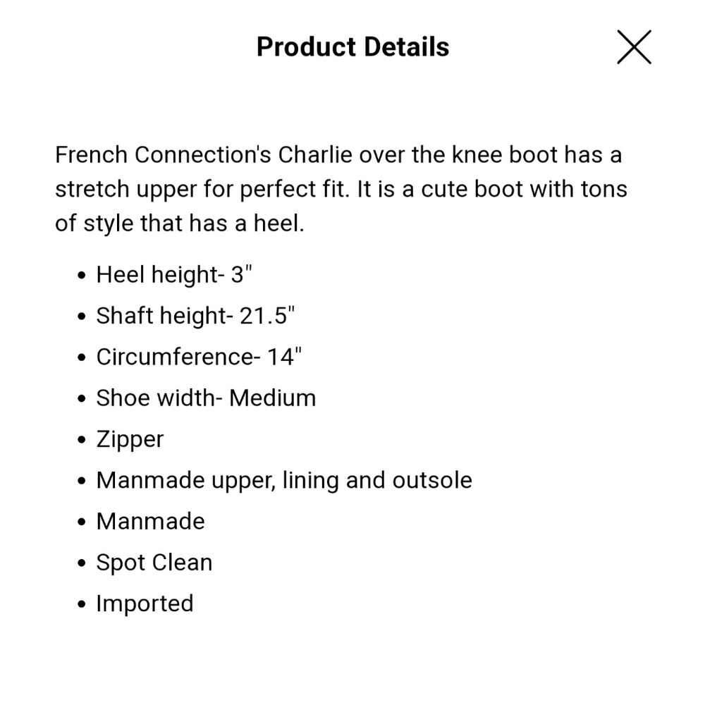 French Connection Faux Leather Over The Knee Square Toe Charli Boots - Picture 15 of 16
